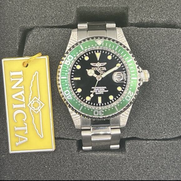 Invicta Pro Diver Men’s Watch-37.5mm, Steel (48725) Green Bezel– NEW main image 7